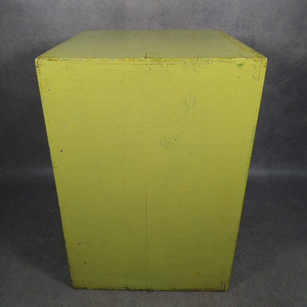 Vintage English Meat Safe Cabinet | Painted Green | Wire Mesh | Farmhouse Kitchen Decor