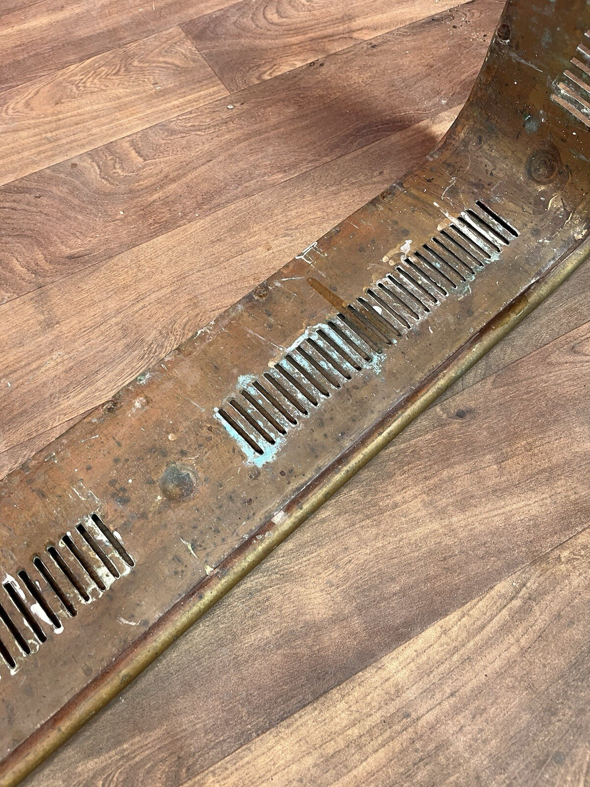 Fireplace Gate Fender Art Deco Nouveau Brass Curb Style Antique Farmhouse