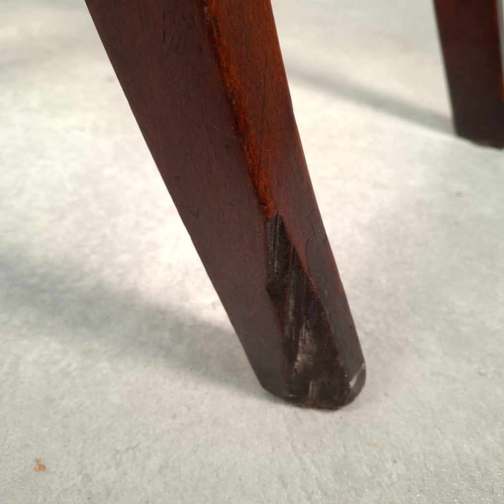 Victorian Mahogany Shield Back Chair | Brass Monogram | Antique | Previously Repaired | Used