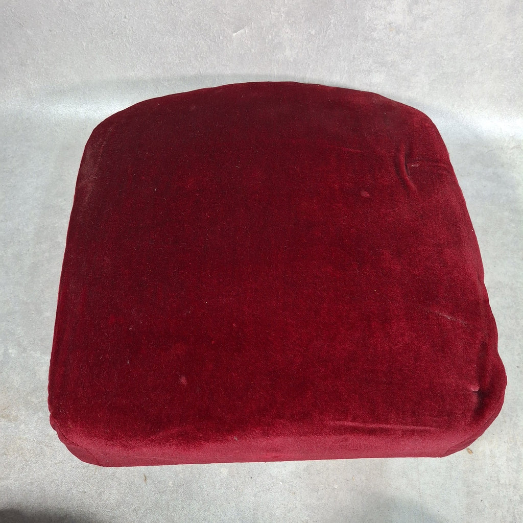 Vintage Art Deco Cinema Theatre Seats | Row of 3 Fold-Up Chairs | Red Fabric | Used