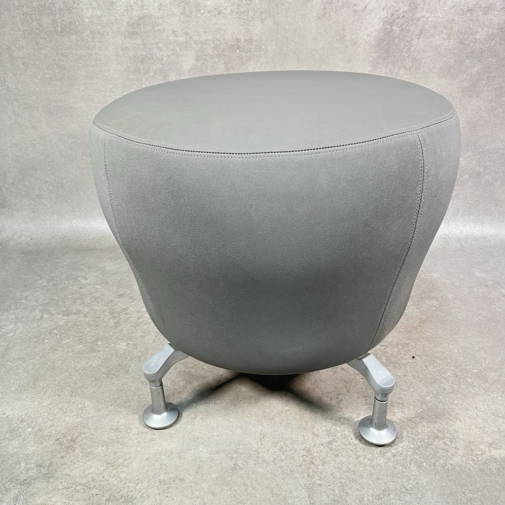 Orangebox POINT-S Soft Seating Ottoman | Grey Fabric | Aluminium Legs | 2012 | Used | UK Made