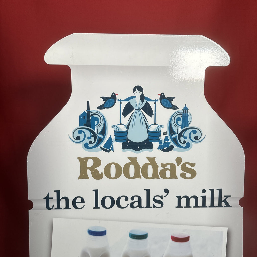 Rodda’s Party Cream Teas Milk Churn Shaped Sign Flexi Advertisement 88x42cm