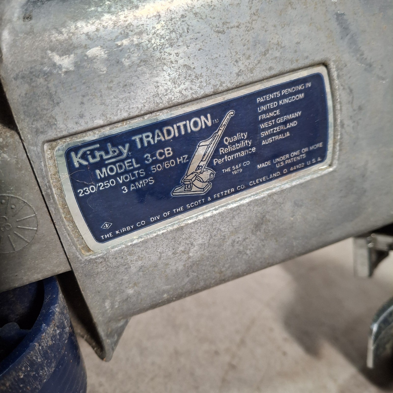 Kirby Tradition 3-CB Vintage Bagged Upright Vacuum Cleaner | Tested & Working | Used | Silver