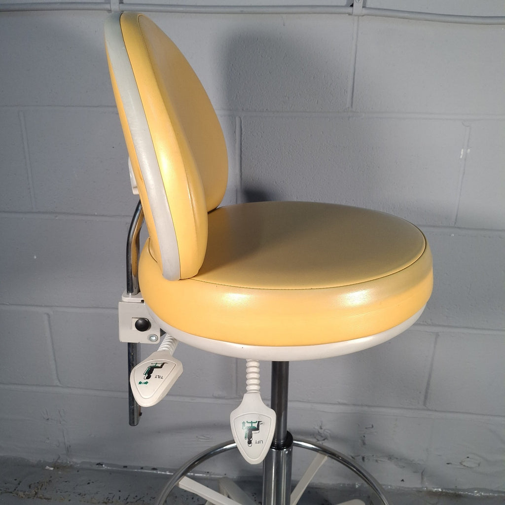 Murray HADV GN Dentist Stool Chair Hydraulic Swivel Yellow