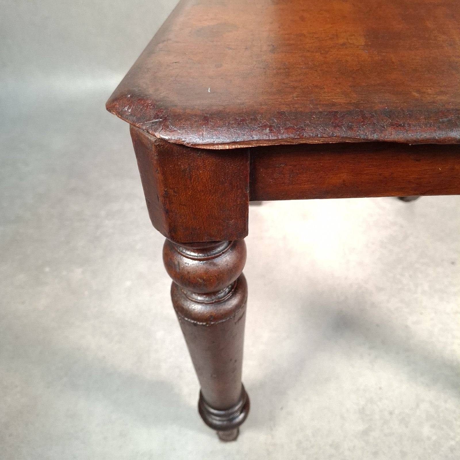 Victorian Mahogany Shield Back Chair | Brass Monogram | Antique | Previously Repaired | Used
