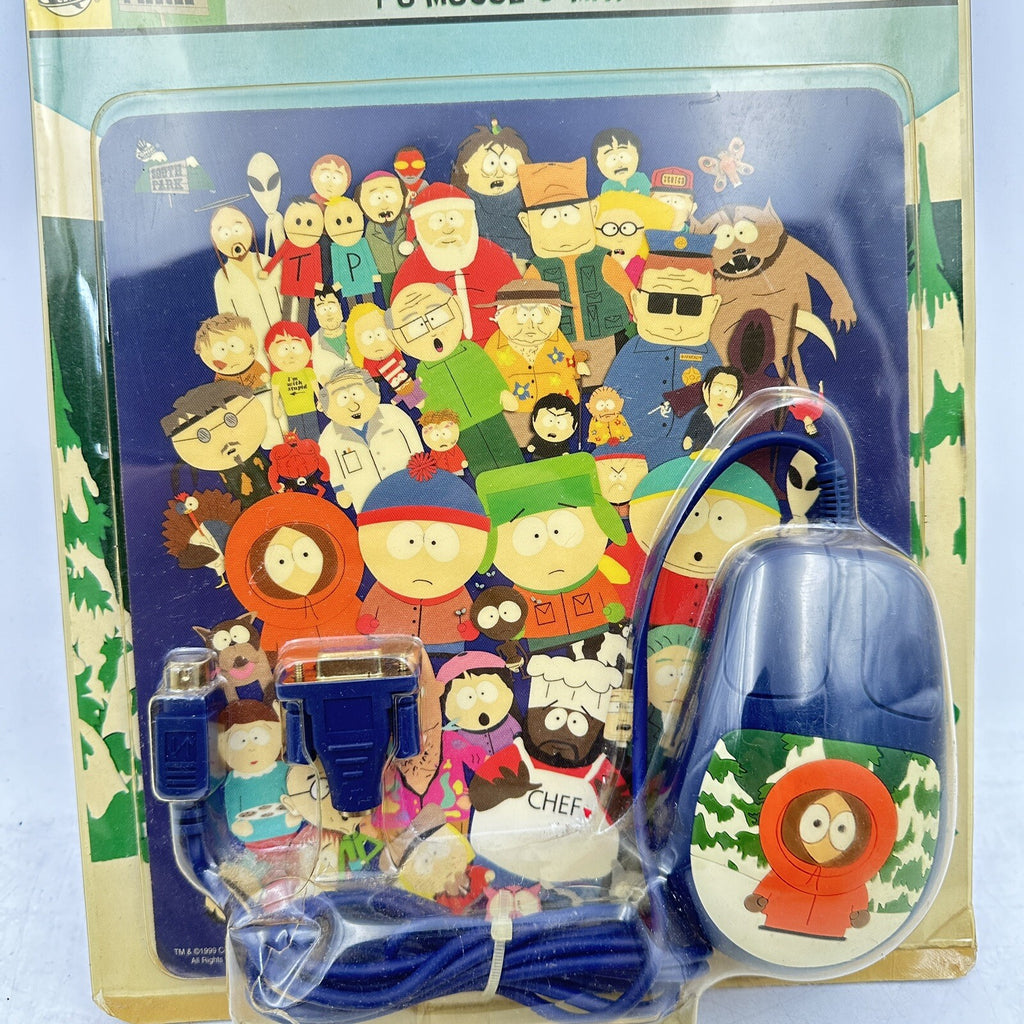 South Park PC Mouse & Mat Set 1999 - ClickWorks / Click Works - Comedy Central - New Old Stock