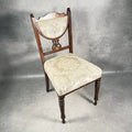 Edwardian Inlaid Mahogany Dining Chair Satinwood Fan Motif Detail c1900 Antique