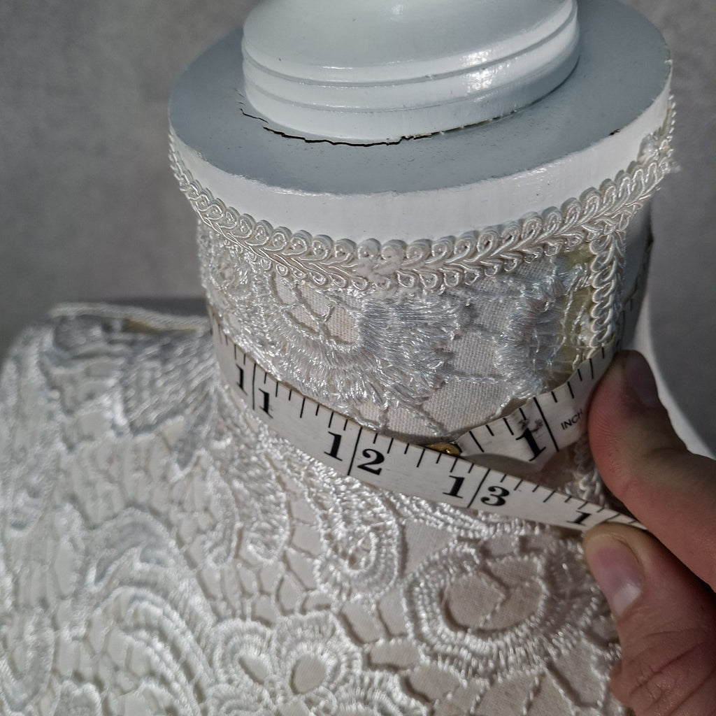 Dressmakers Mannequin Display Lace Covered Female Stand White Shabby Chic