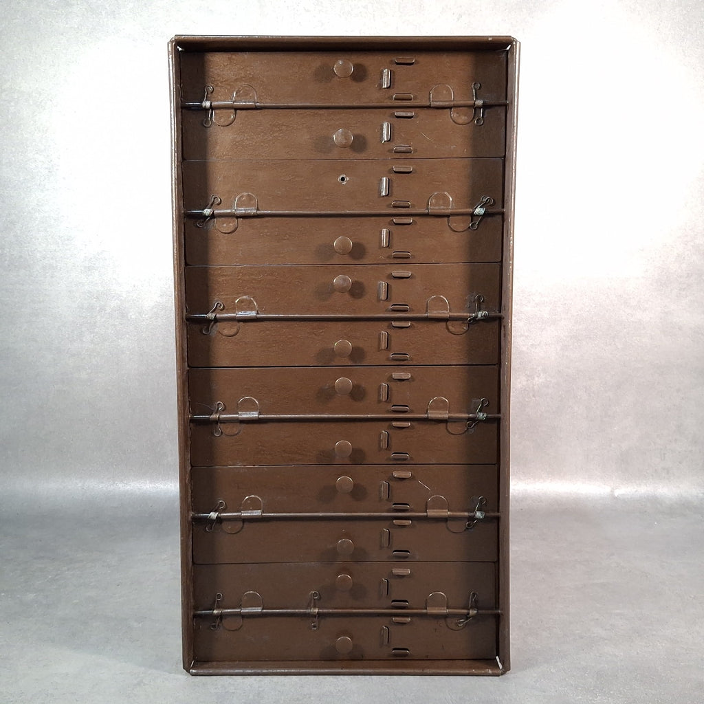 Vintage 12 Drawer Cinema Film Reel Storage Cabinet 16mm 35mm Archive Steel Prop