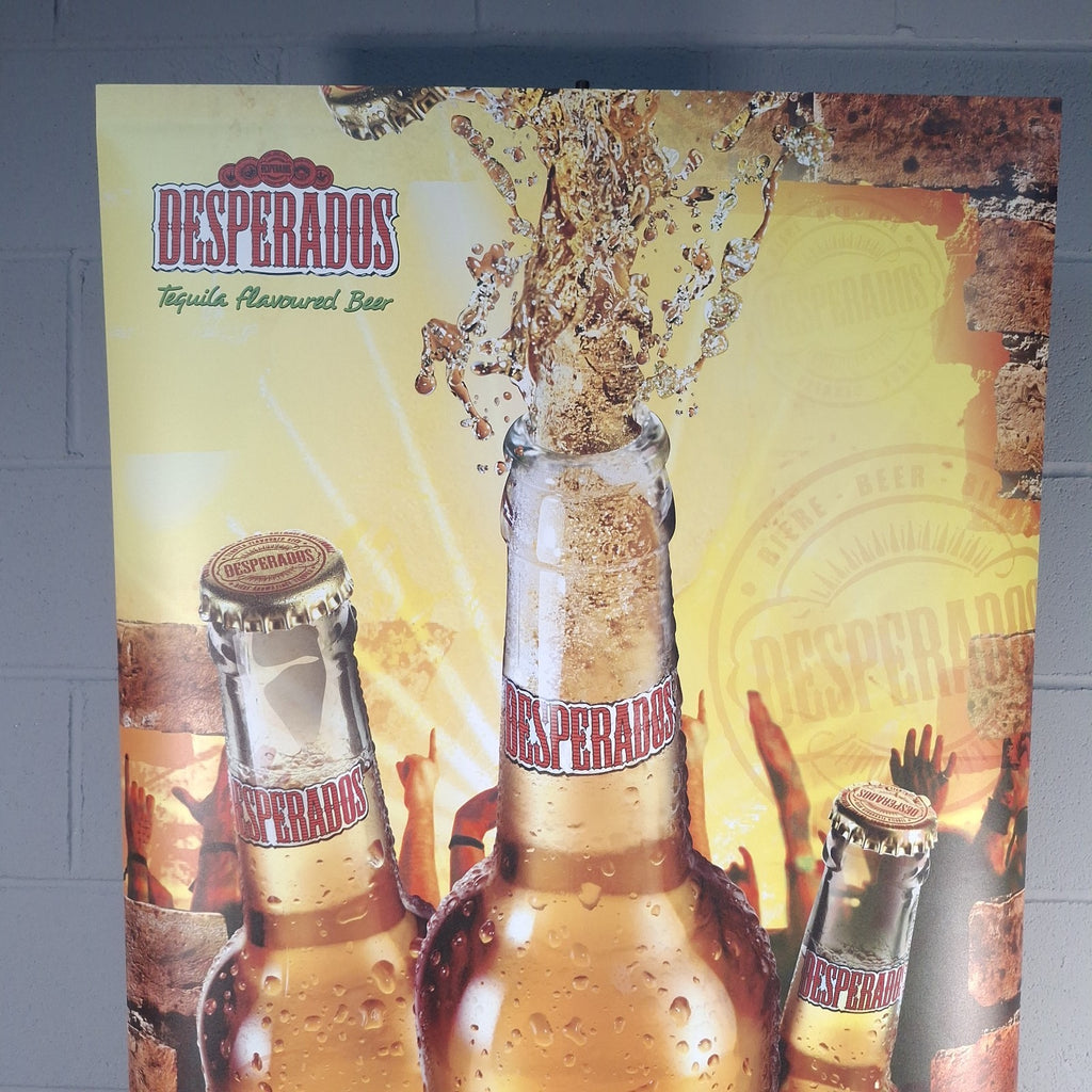 Desperados Pull Up Advertisement Banner Sidewinder Retractable Display Man Cave