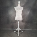 Dressmakers Mannequin Display Lace Covered Female Stand White Shabby Chic