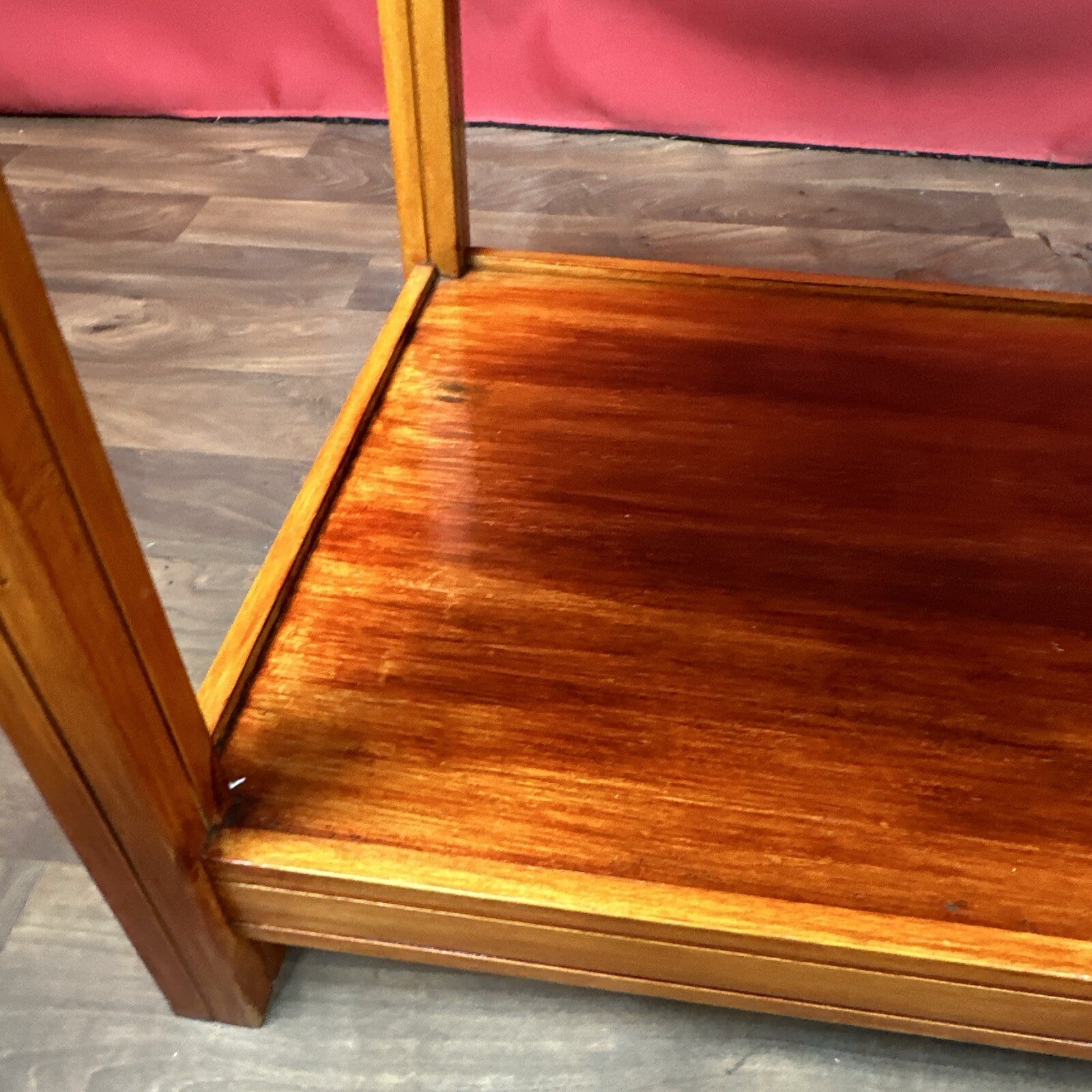 Vintage Square Coffee Table | Patterned Top | Retro Side Table | Used | Orange Tones