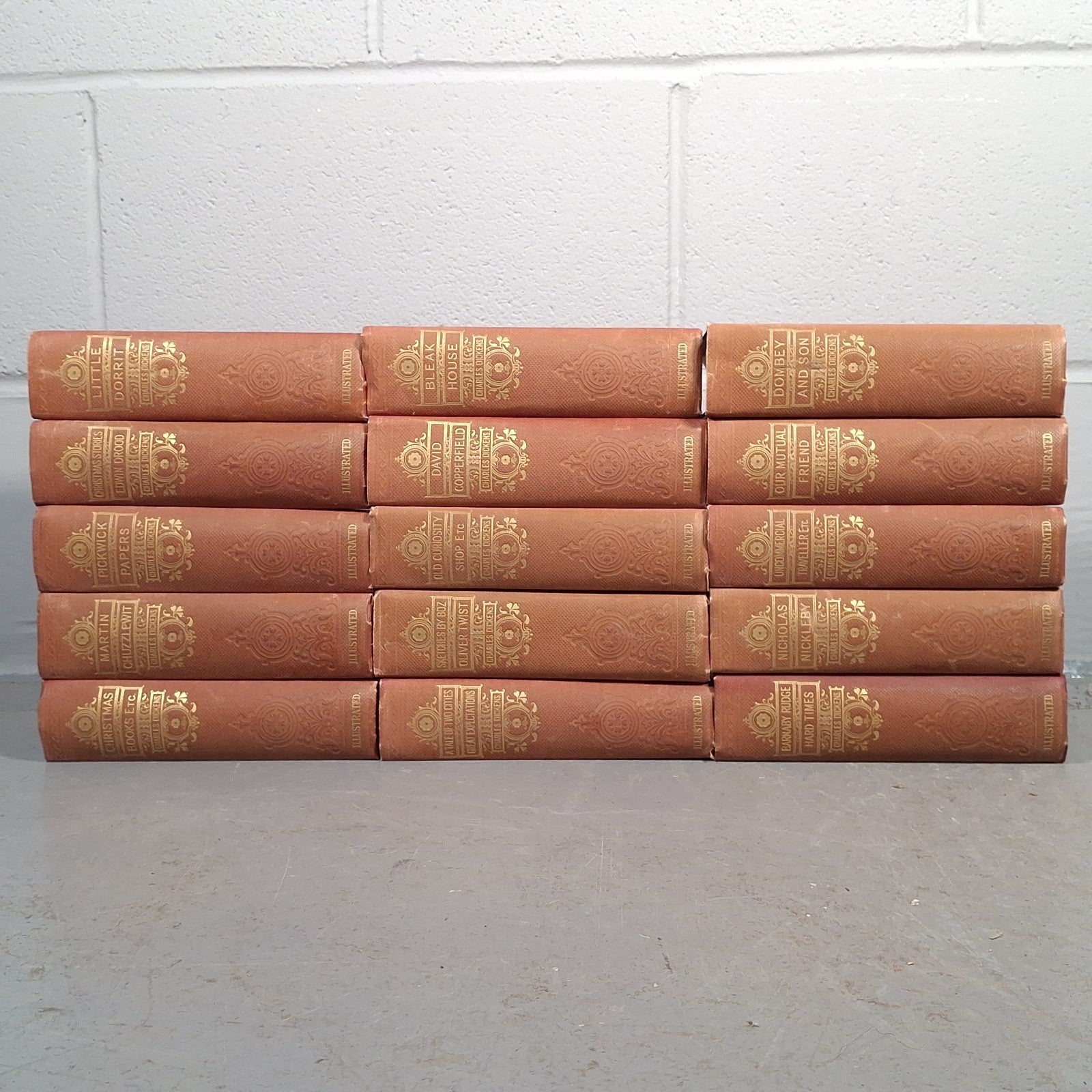 15x Works Of Charles Dickens The Authors Favourite Edition Illustrated Books Set