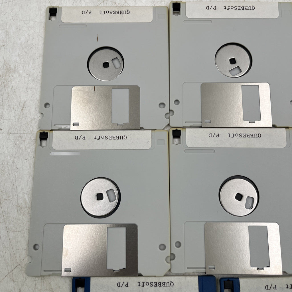 QUBBESoft Sinclair QL Floppy Disk Set - Ghost Script v2.61 (6 Disks) + PSION Xchange + PD Catalogue - QDOS 720K - Used