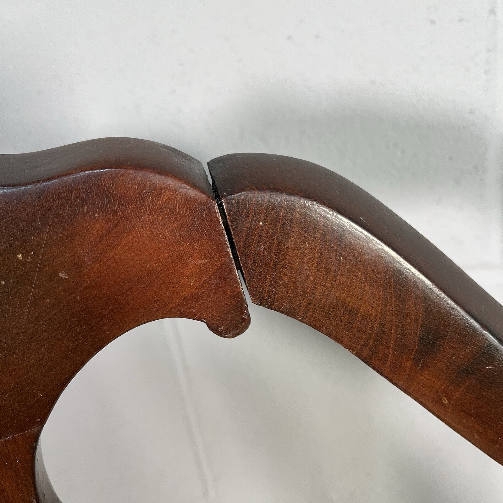Edwardian Mahogany Upholstered Corner Chair | Oval Base | Antique | Used | Needs Repair