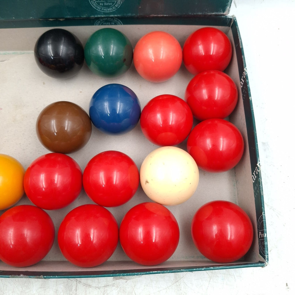 Aramith Premier Snooker Balls Full Set 2 1/16" - Made in Belgium - Used