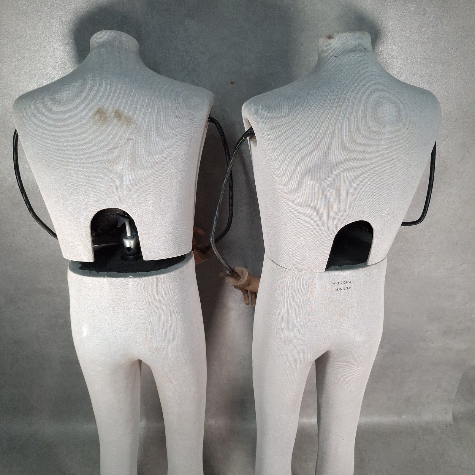 Pair of Vintage Stockman London Tailor's Mannequins | Articulated Arms & Hands | Used
