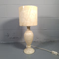 Vintage Alabaster Table Lamp with Matching Alabaster Shade | Mid-Century | Tested & Working | Used