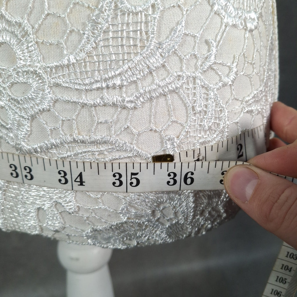 Dressmakers Mannequin Display Lace Covered Female Stand White Shabby Chic