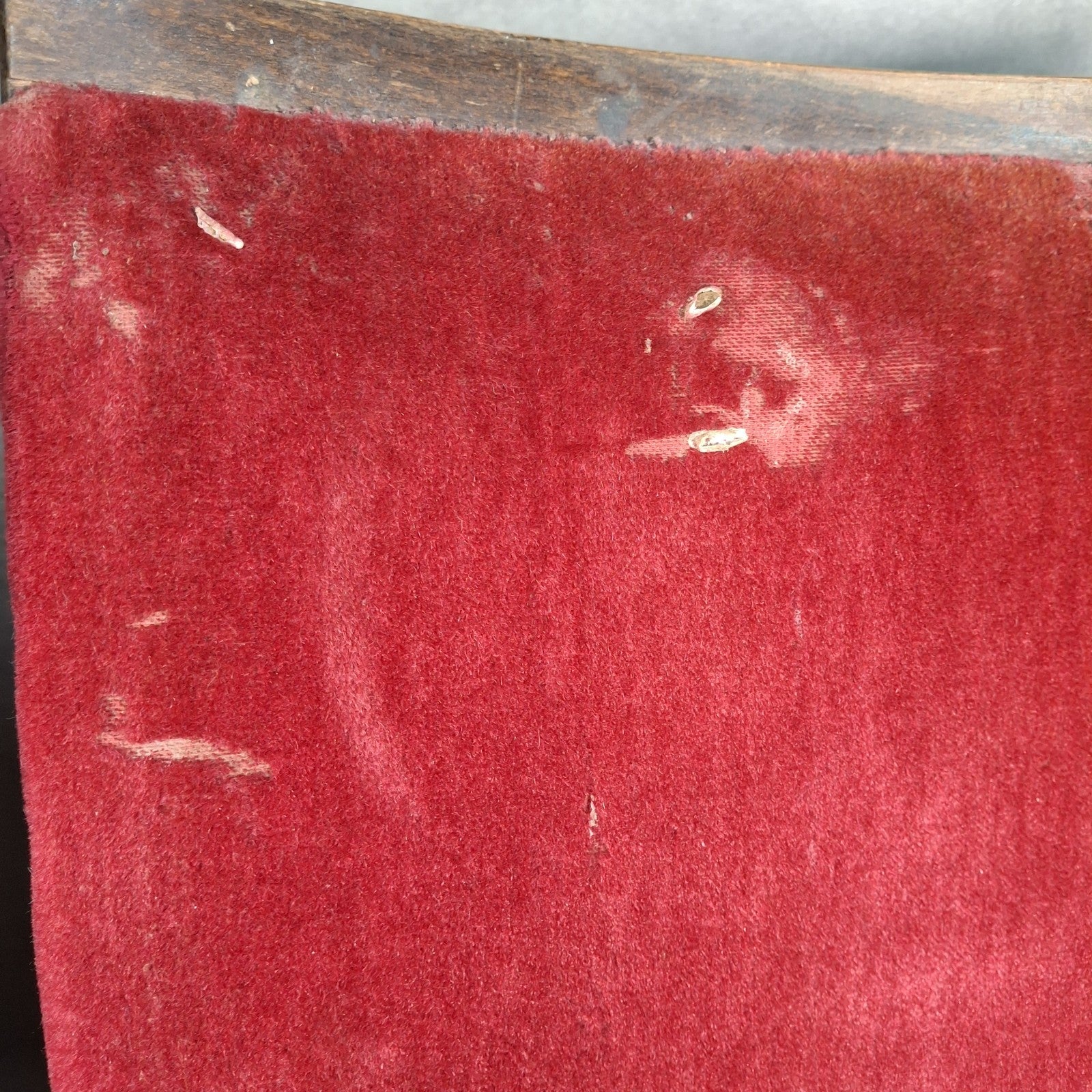 Art Deco Vintage Twin Cinema Theatre Fold-Up Seats | Red Fabric | Original Row Numbers