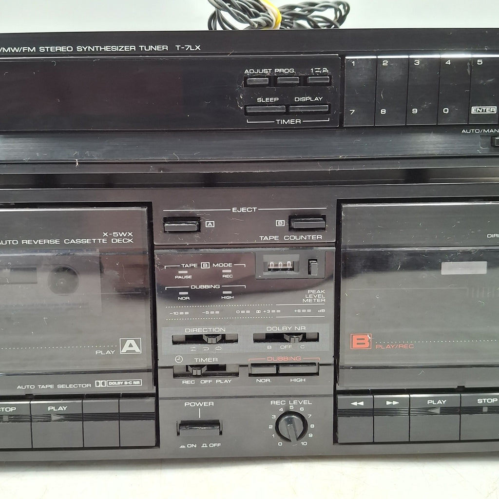 Kenwood X-5WX Double Cassette Deck & T-7LC Tuner | Faulty | Spares or Repair | Used