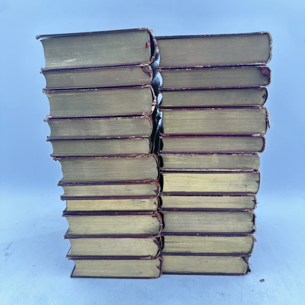 Collection 22 Books Fireside Dickens Works Chapman Hall Illustrated FULL LEATHER