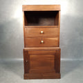 Antique Mahogany Side Cabinet Green Felt Drawer Early 20thC Smoker’s / Music VTG