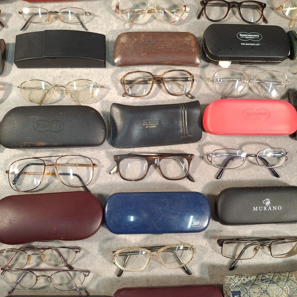 Job Lot of 91 Vintage Prescription Glasses & Spectacles | Mixed Eras | Many with Cases