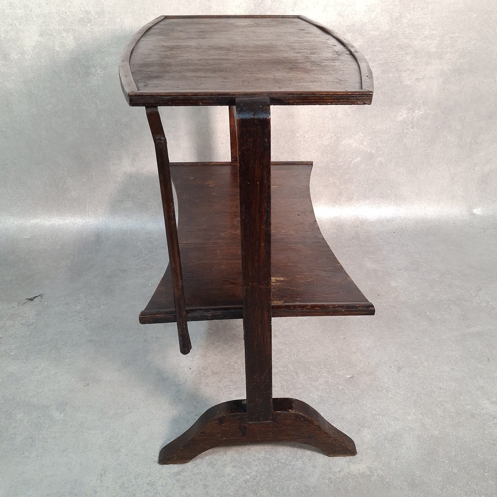 Vintage Art Deco Folding Two‑Tier Side Table / Fire Screen Plant Stand Prop