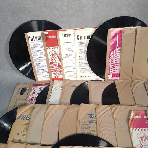 80x 78 RPM Gramophone Records Job Lot Vintage Vinyl Bundle Shellac Mixed Genre