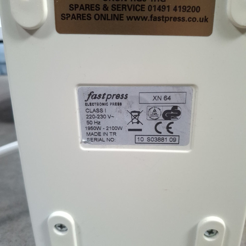 Fast Press XN64 Power Steam Ironing Clothes Press 2100W Electronic & Manuals!