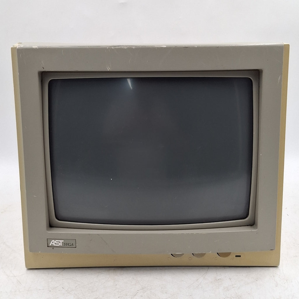 AST Model 66267 SVGA CRT Monitor | Vintage Beige | Faulty / Spares or Repairs | Used