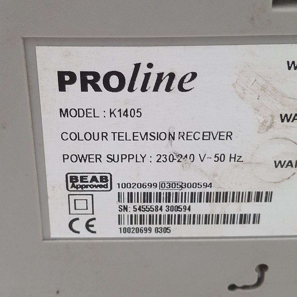 Proline K1405 CRT TV 14” Retro Gaming Monitor AV Input Spares Repairs VTG Prop