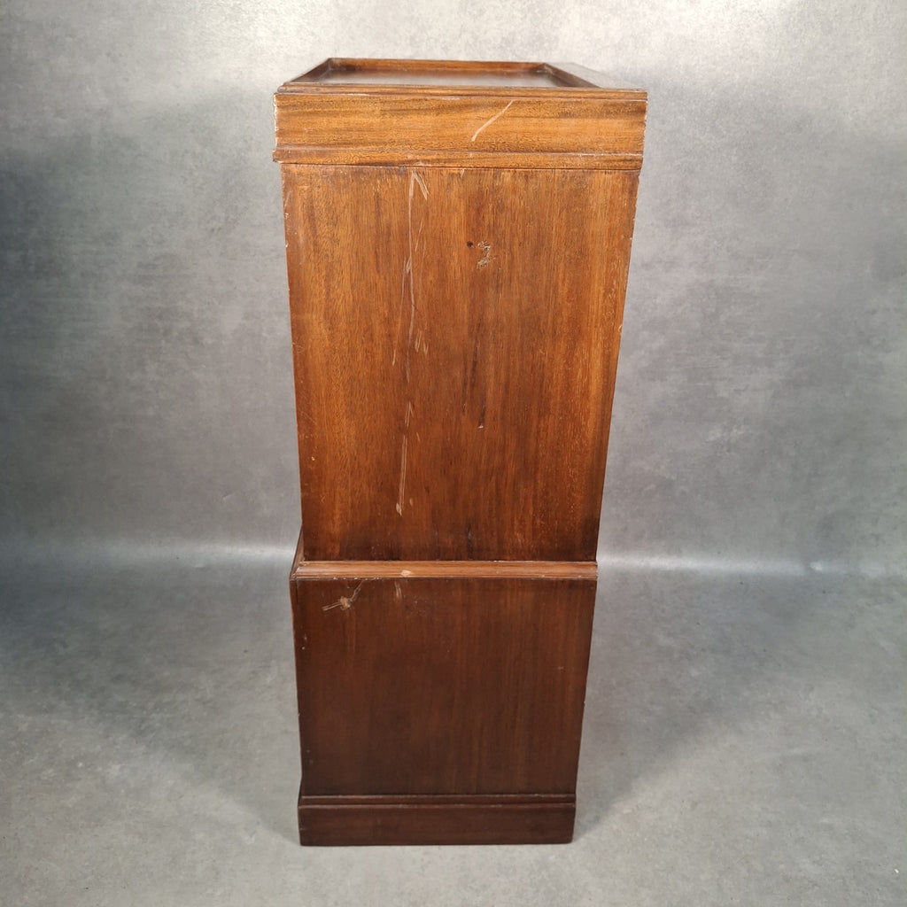 Antique Mahogany Side Cabinet Green Felt Drawer Early 20thC Smoker’s / Music VTG