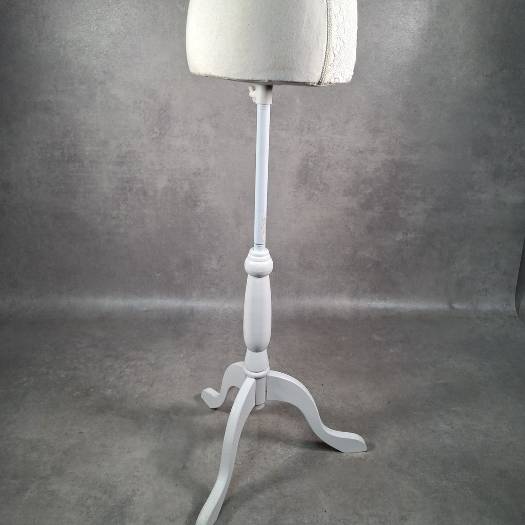 Dressmakers Mannequin Display Lace Covered Female Stand White Shabby Chic