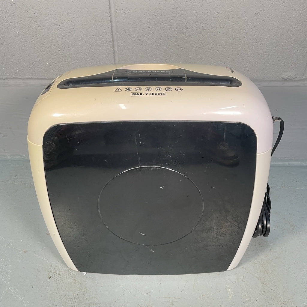 Rexel Style+ Cross Cut Paper Shredder 7 Sheets Max White & Black