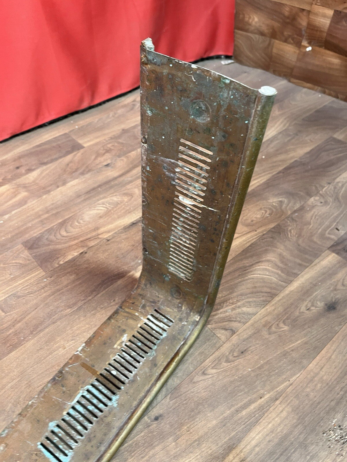 Fireplace Gate Fender Art Deco Nouveau Brass Curb Style Antique Farmhouse