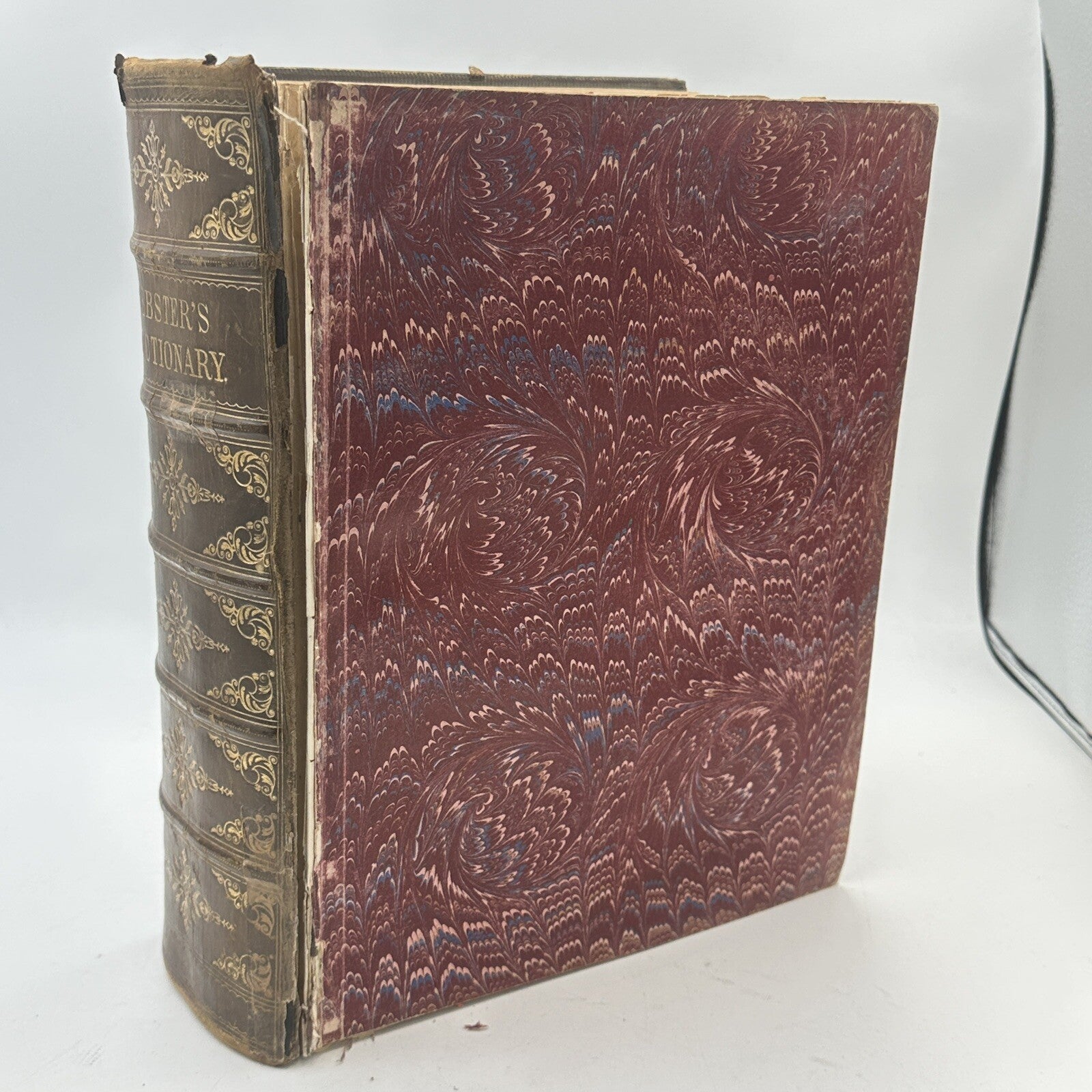 Websters Complete Dictionary Unabridged Antique 1884 Large Book