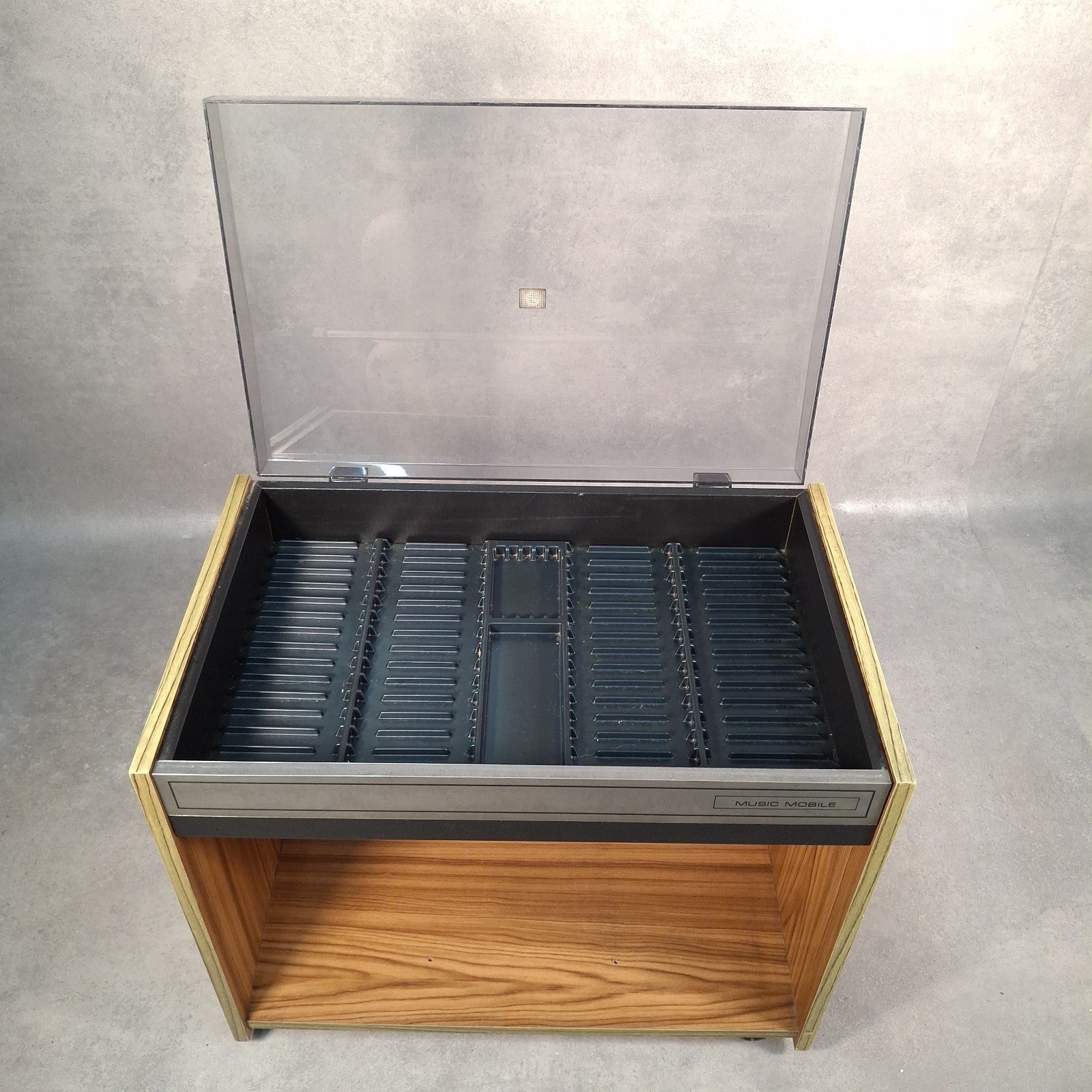 Vintage Concept 2000 Music Mobile Cassette Storage Trolley on Castors Holds 80