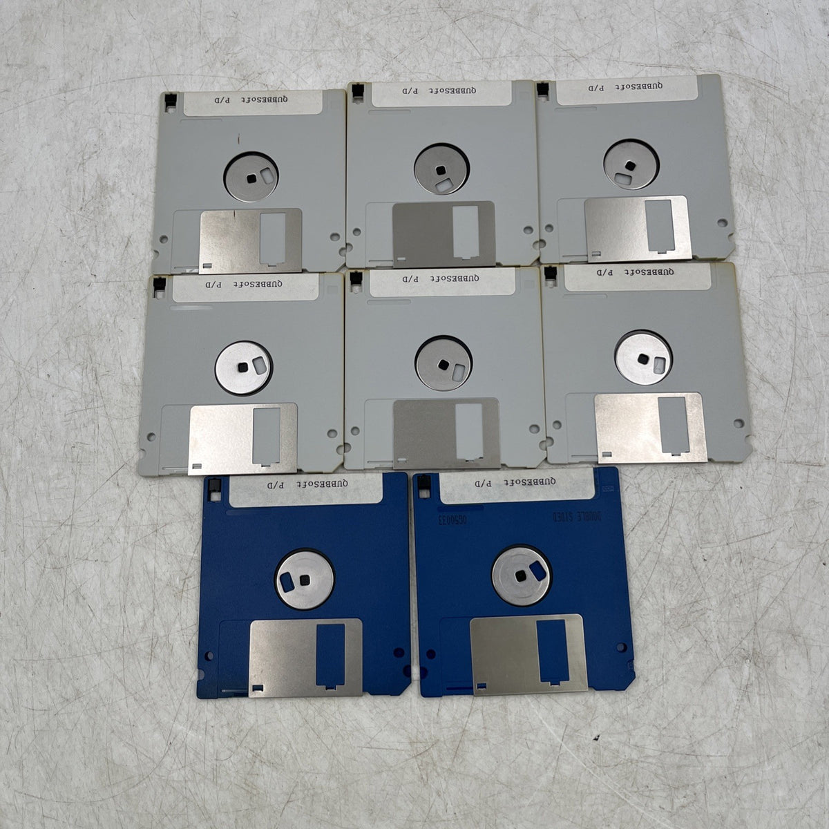 QUBBESoft Sinclair QL Floppy Disk Set - Ghost Script v2.61 (6 Disks) + PSION Xchange + PD Catalogue - QDOS 720K - Used
