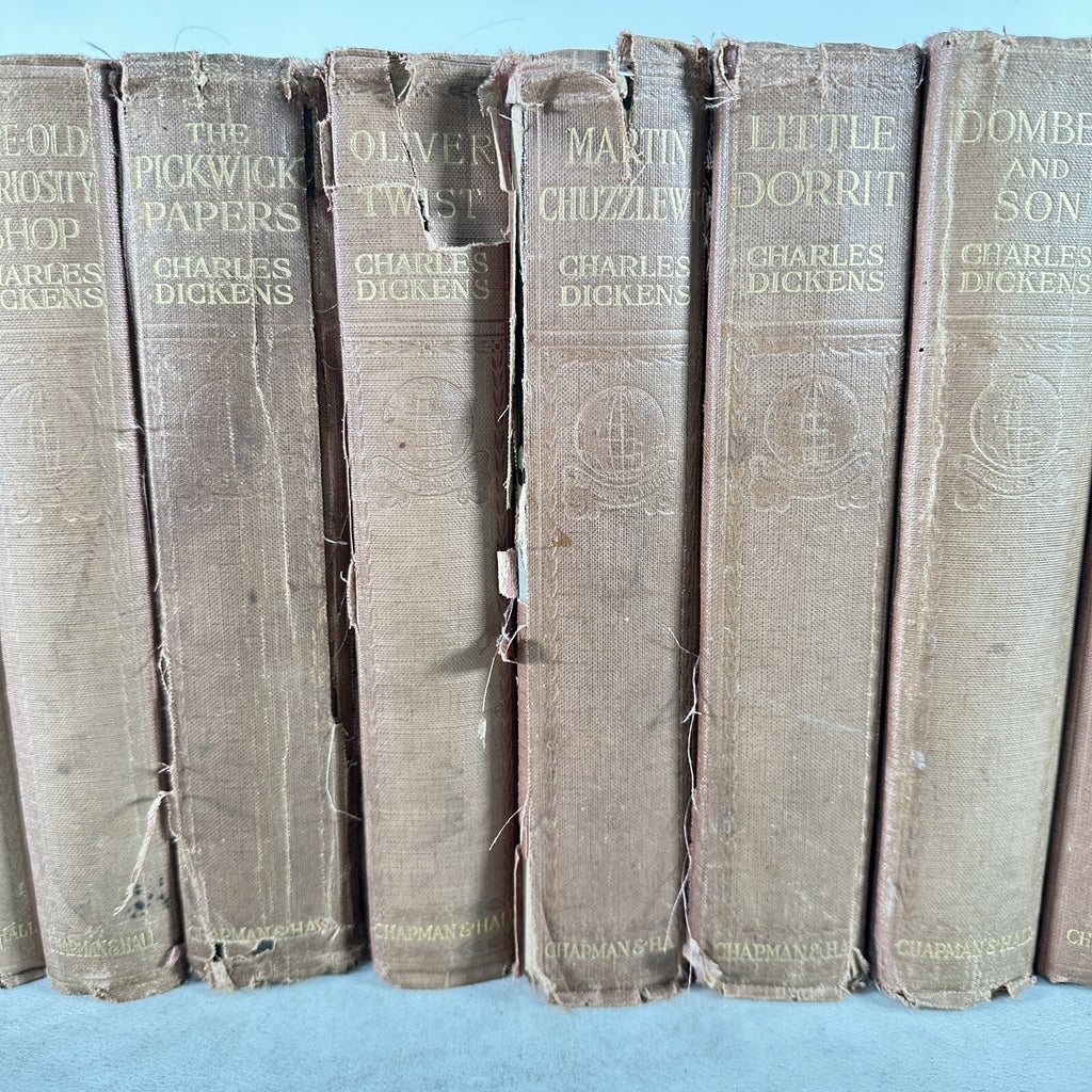 Book Set Charles Dickens 17 Volumes 1914 Chapman & Hall Antique Vintage