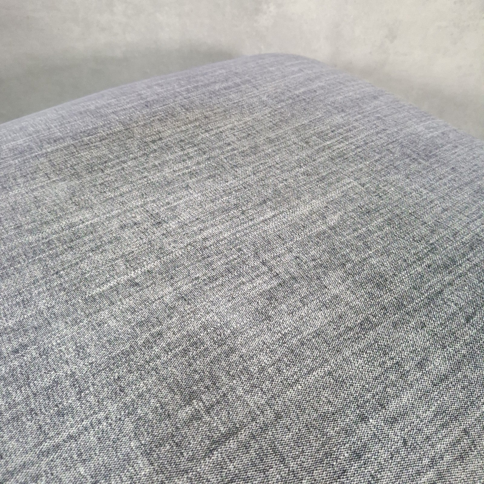 Grey Fabric Lift-Top Storage Ottoman on Castors | Reupholstered | Used