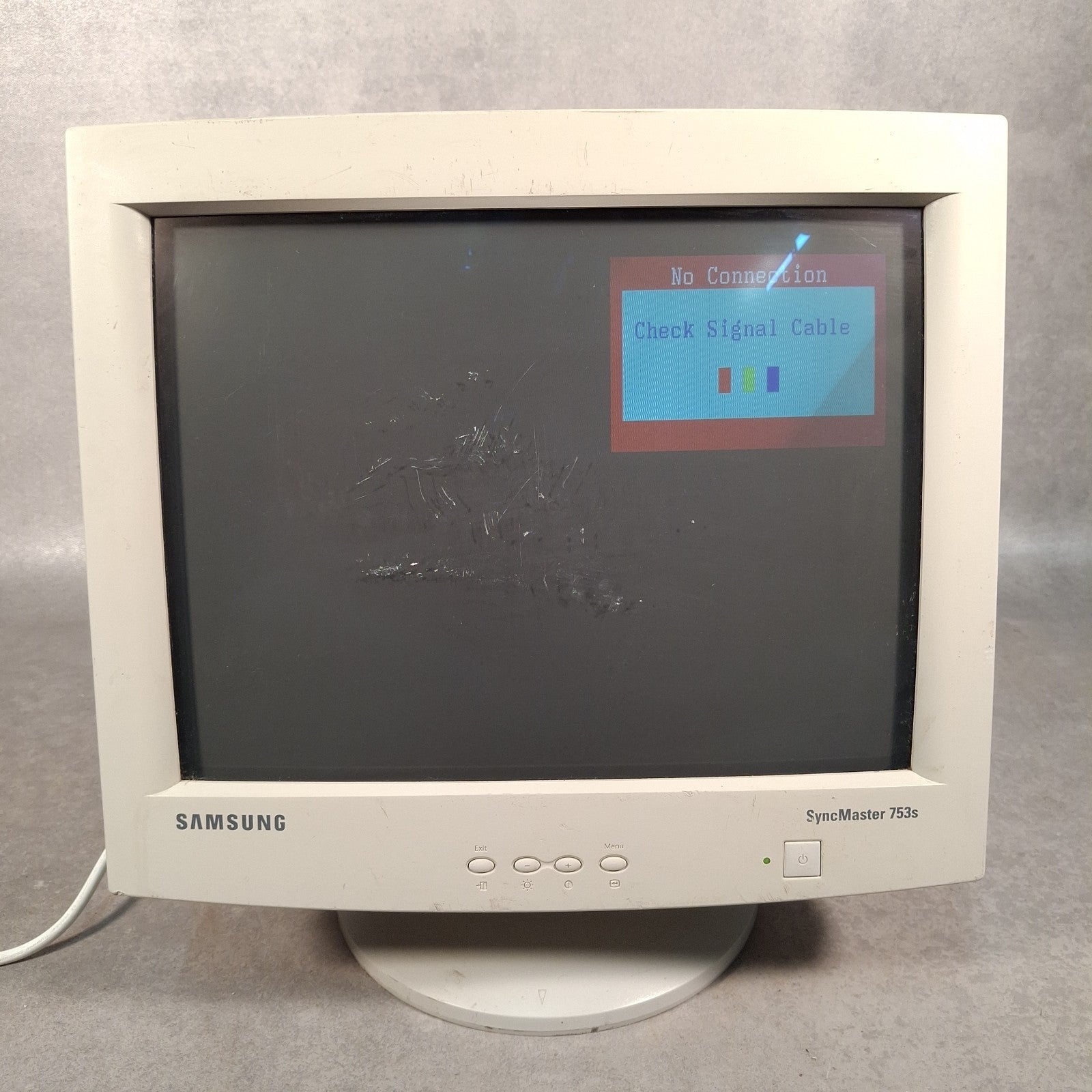 Samsung SyncMaster 753s 17" CRT VGA Monitor | 2002 | Beige | Retro PC & Gaming Display