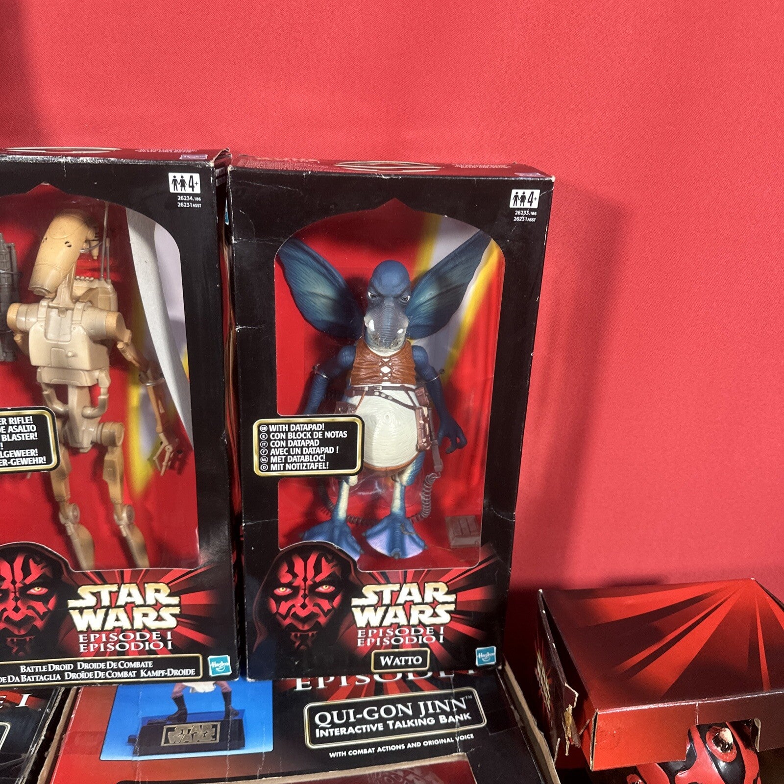 Star Wars Episode 1 Boxed Toys Job Lot | Hasbro 1999 | Talking Banks, Figures & More | Used