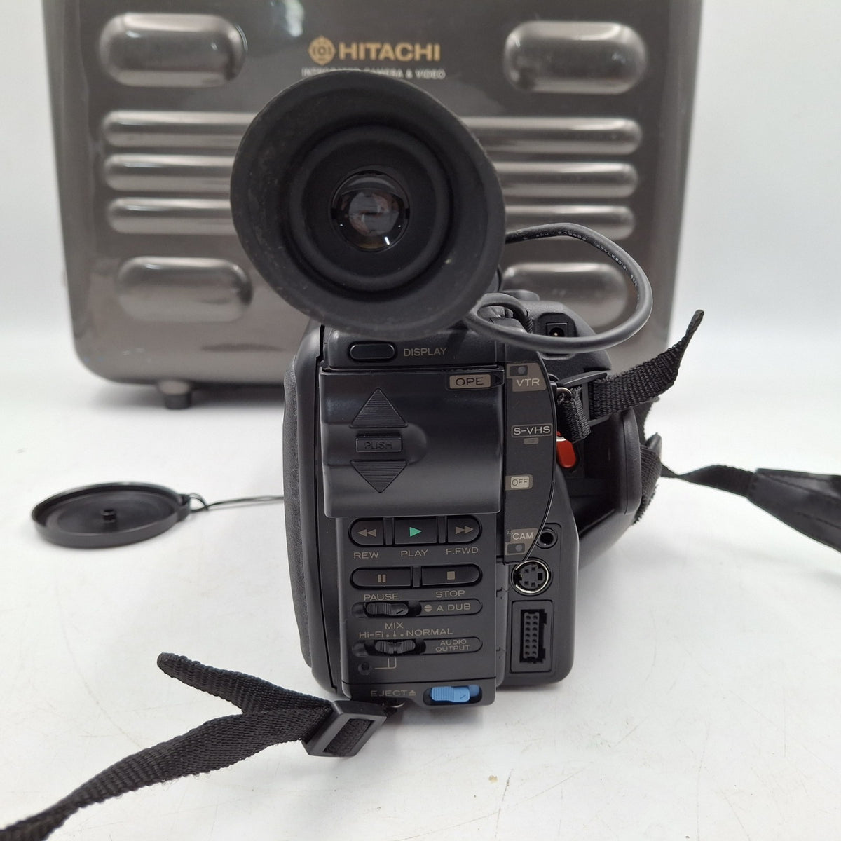 Hitachi VM-S83E S-VHS-C Camcorder with Stereo Mic, Battery, Hard Case & Manual - Used - Untested