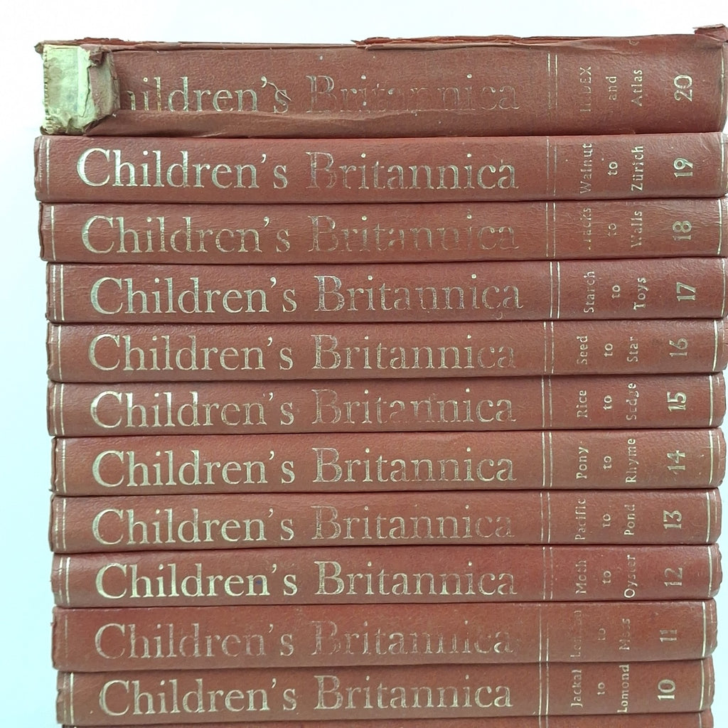 Children's Encyclopaedia Britannica | 2nd Edition 1969 | Complete 20-Volume Set | Used Vintage