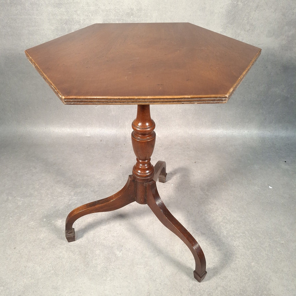 Wine Table Bevan Funnell Reprodux Mahogany Hexagonal Pedestal Tripod Base