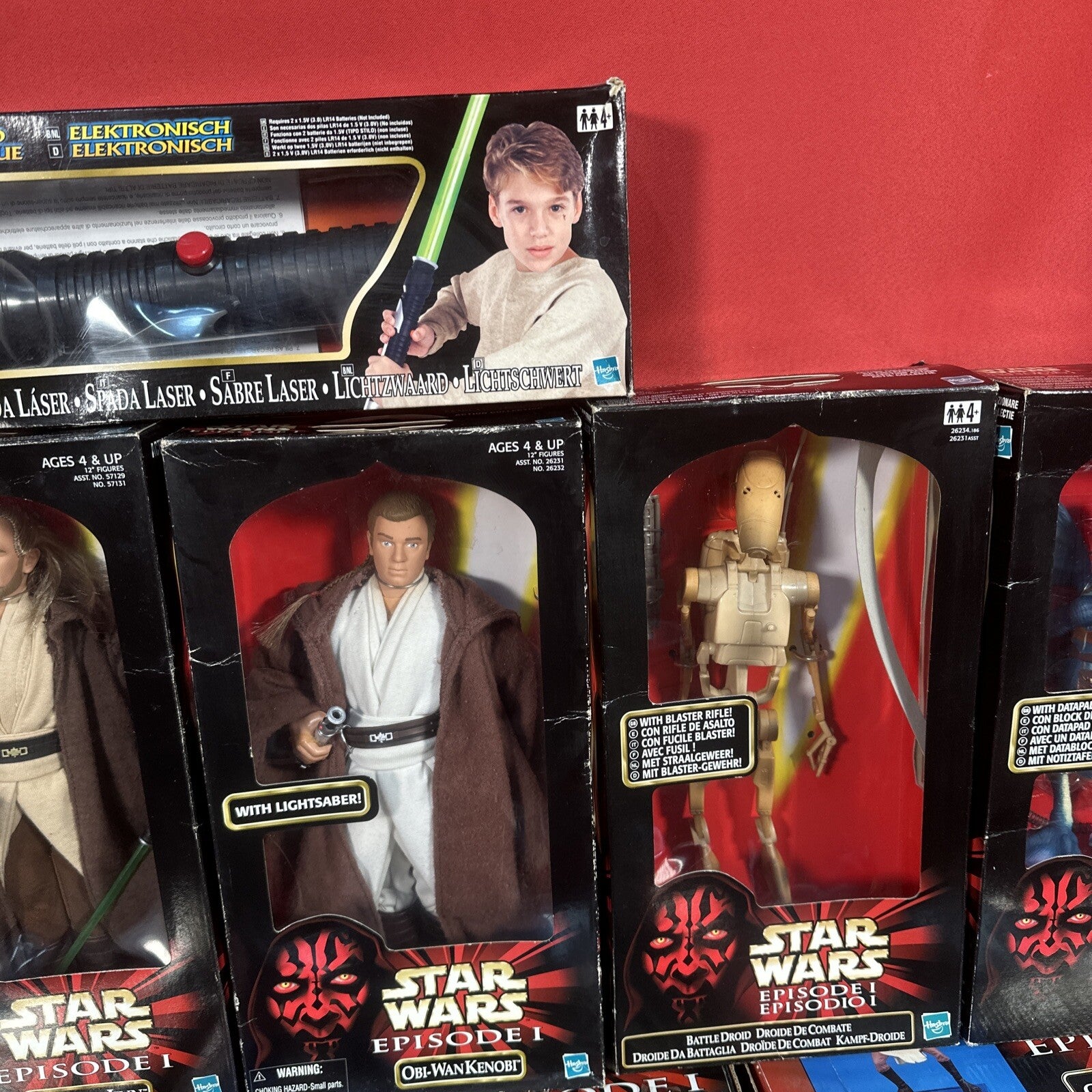 Star Wars Episode 1 Boxed Toys Job Lot | Hasbro 1999 | Talking Banks, Figures & More | Used