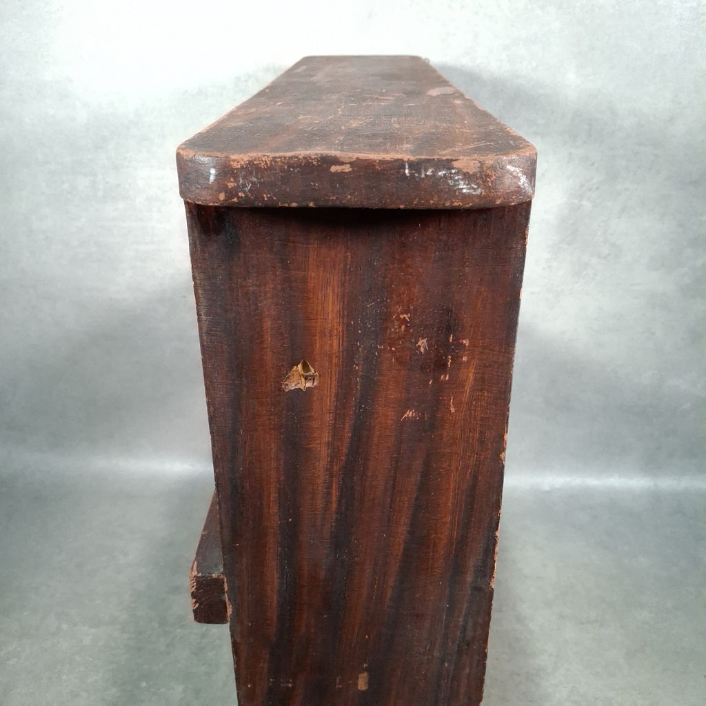Vintage Handmade Pine Bookshelf | 1940s Utility Era | Rustic Shelving Unit | Used