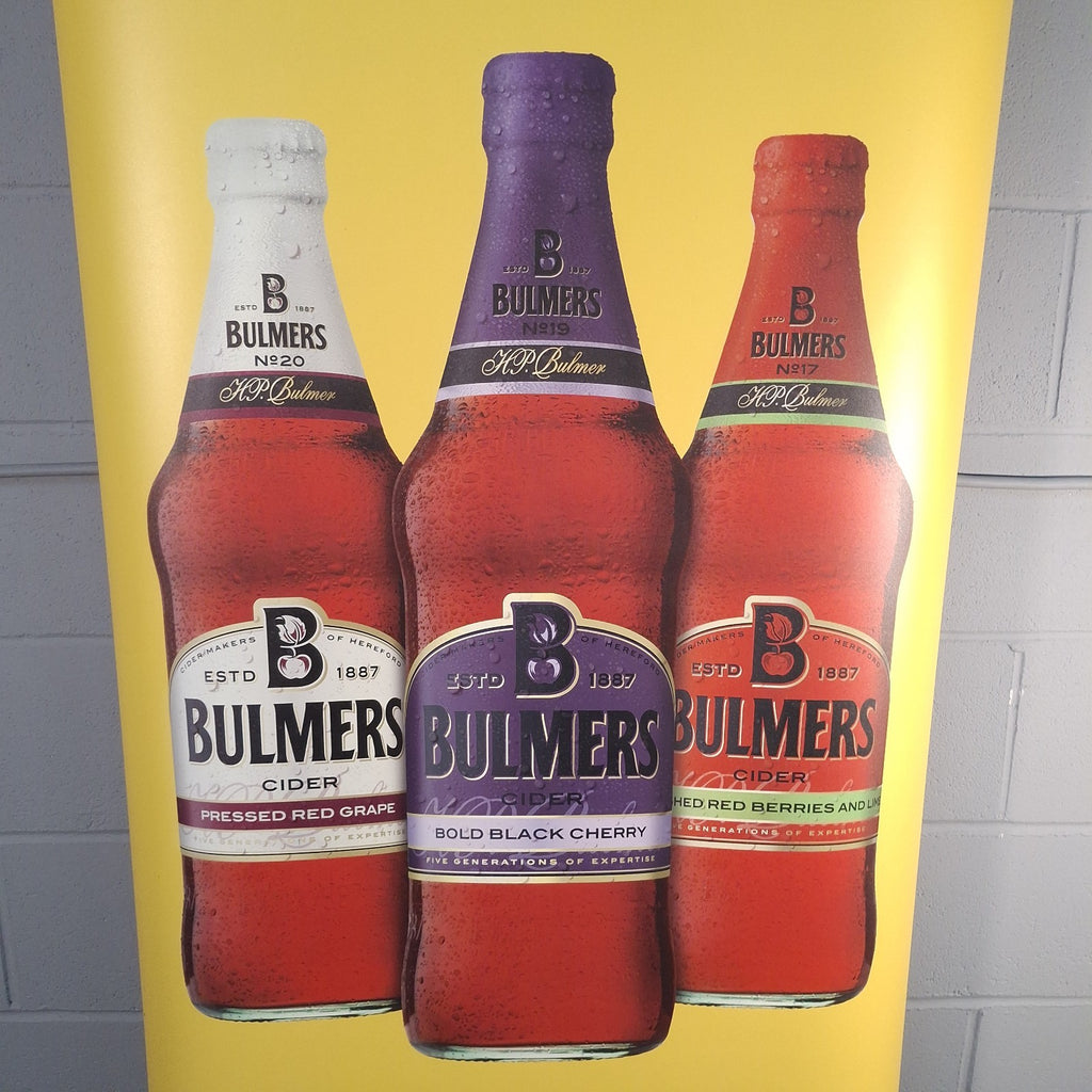 Bulmers Pull Up Advertisement Banner Sidewinder Retractable Display Man Cave